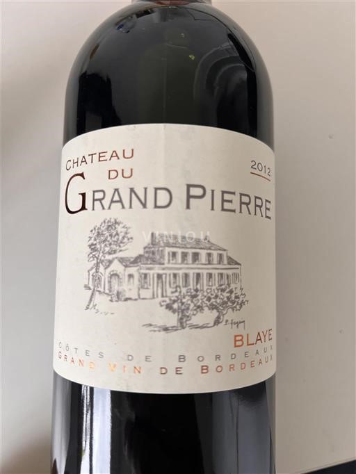 Bordeaux Blaye Château Grand Pierre 2012