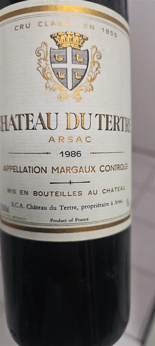 Bordeaux Margaux Château Tertre 1986