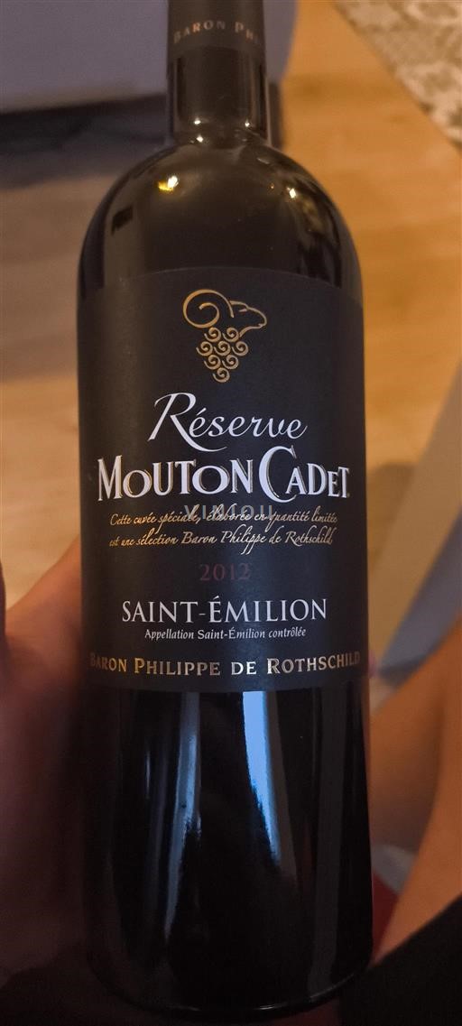 Bordeaux Saint-Émilion Baron Philippe de Rothschild Réserve Mouton Cadet 2012