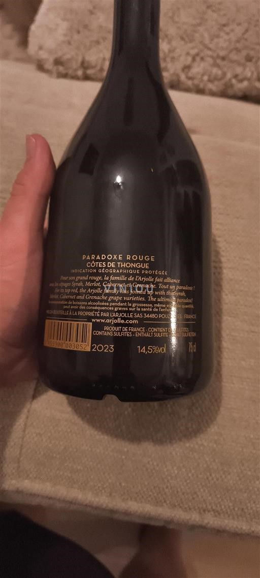 Linguadoca e Rossiglione Côtes de Thongue Domaine L'Arjolle Paradoxe Rouge 2023