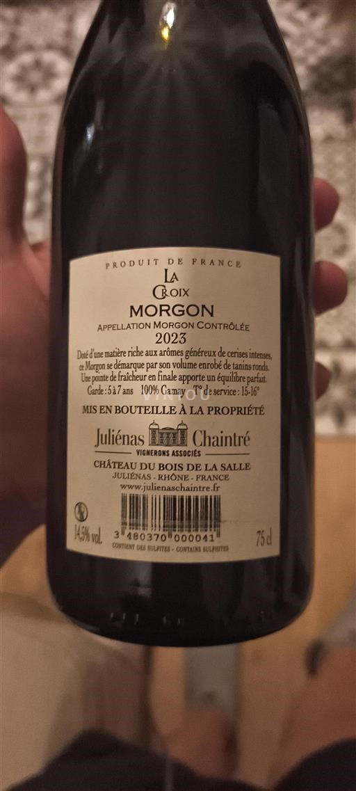 Beaujolais Morgon Julienas Chaintré La Croix 2023