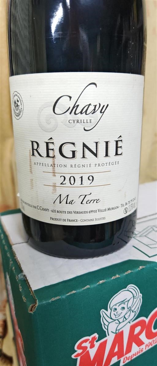 Beaujolais Régnié Chavy Cyrille Ma Terre 2019