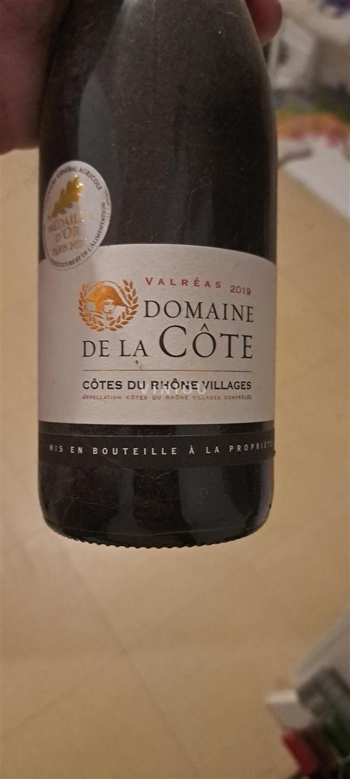Vallée du Rhône Côtes-du-rhône-villages Domaine La Côté Valréas 2019