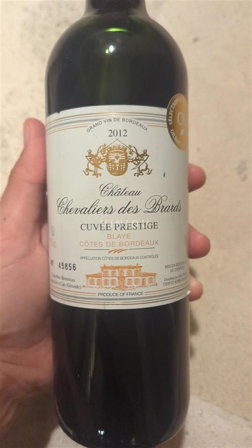 Bordeaux Blaye-côtes-de-bordeaux Château Chevaliers des Brards Prestige 2012