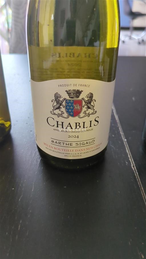 Burgundsko Chablis Marthe Sigaud 2024