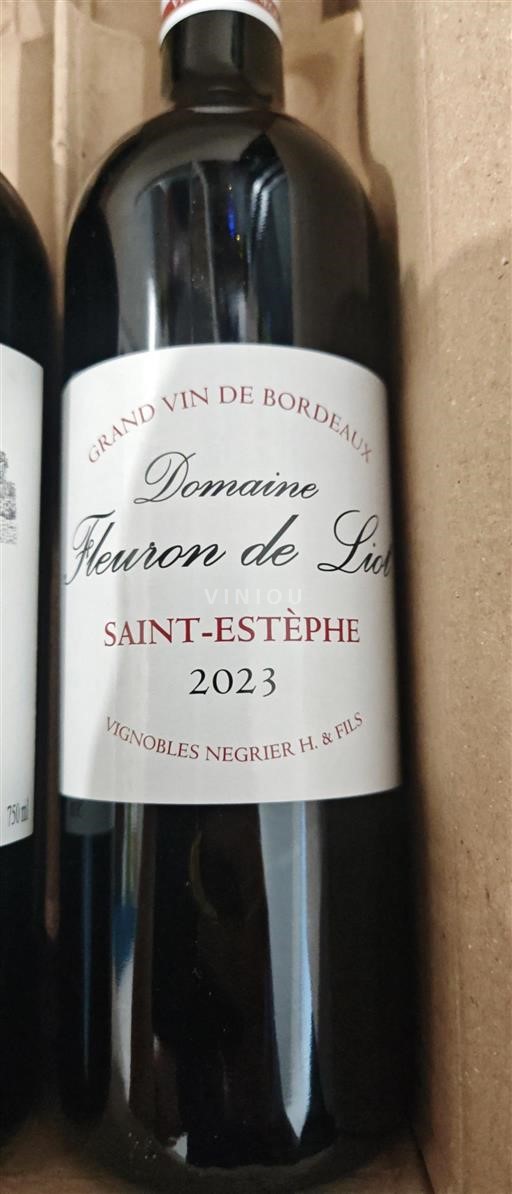 Bordeaux Saint-Estèphe Domaine Fleuron de Liot 2023