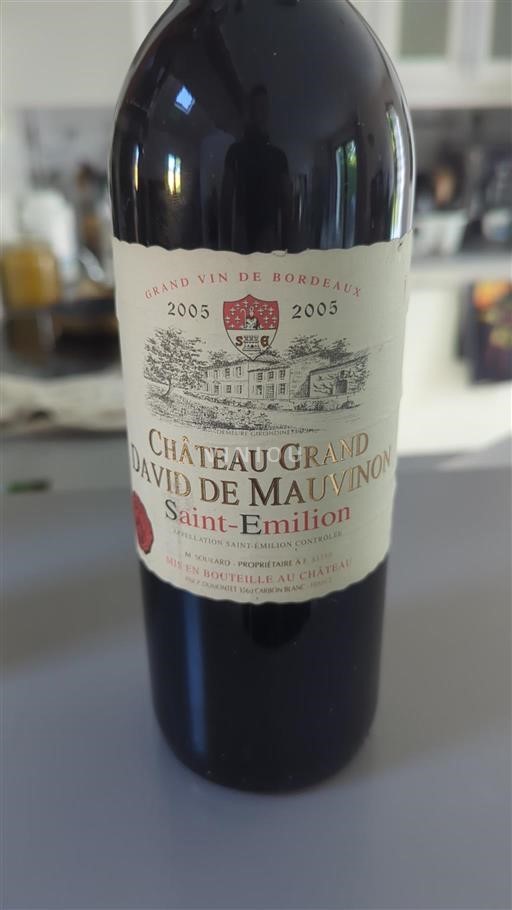 Bordeaux Saint-Émilion Château Grand David de Mauvinon 2005