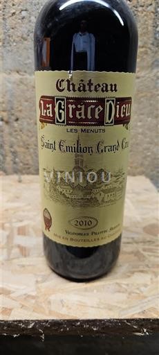Bordeaux Saint-Émilion Grand Cru Grand Cru Château La Grâce Dieu Les Menuts 2010