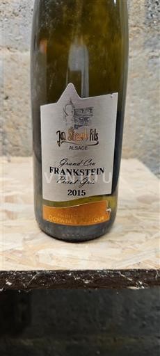 Alsazia Non specificato Grand Cru Jo. Straub Fils 2015