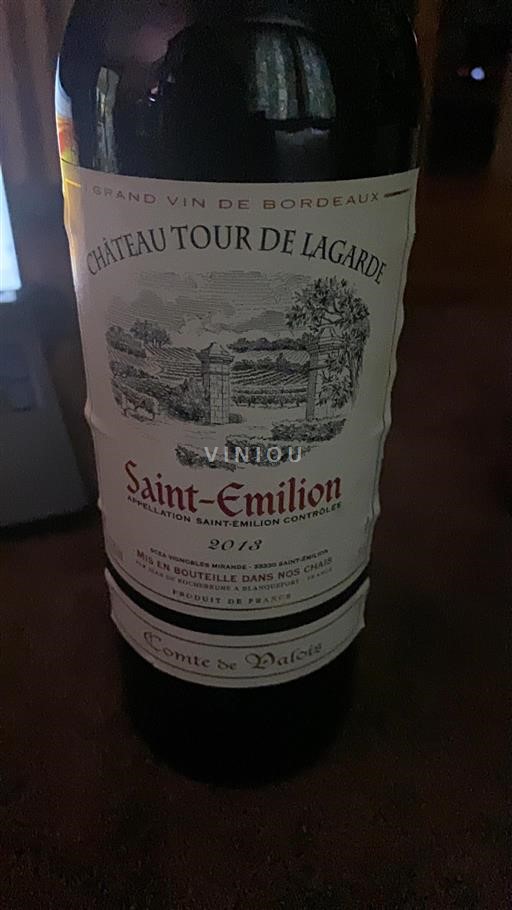 Bordeaux Saint-Émilion Château Tour de Lagarde Comte de Valois 2013