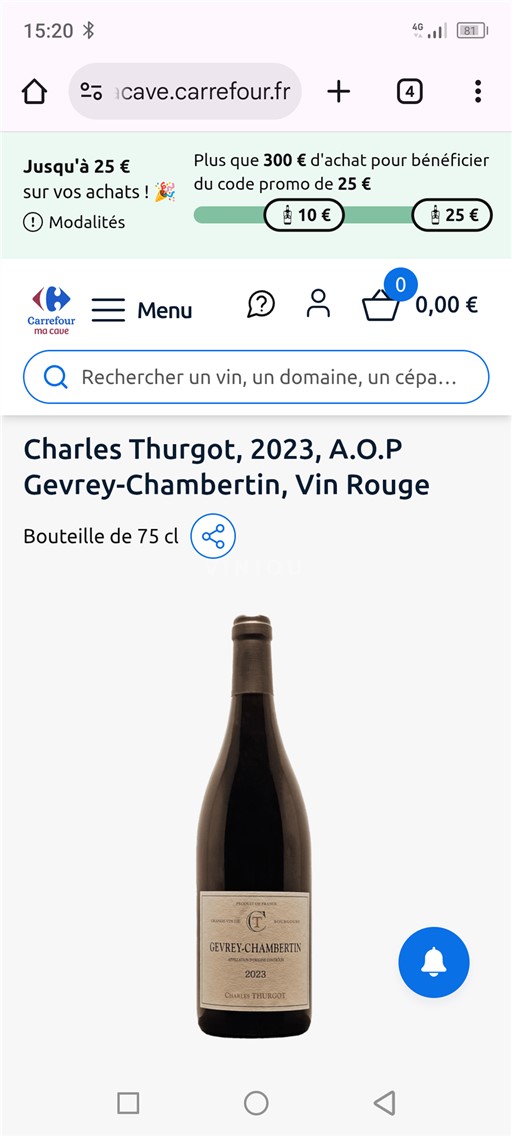 Burgundsko Gevrey-Chambertin Grand Cru Charles Thurgot 2023
