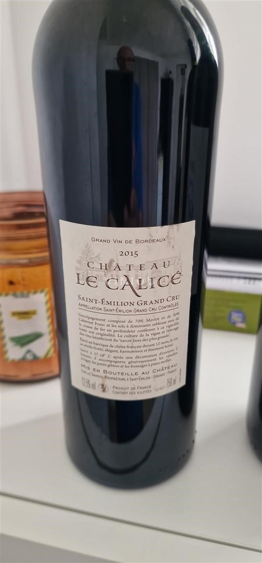 Bordeaux Saint-Émilion Grand Cru Grand Cru Château Le Calice 2015