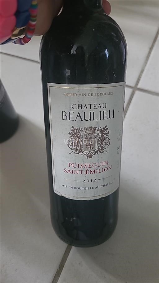 Bordeaux Puisseguin-saint-émilion Château Beaulieu 2012