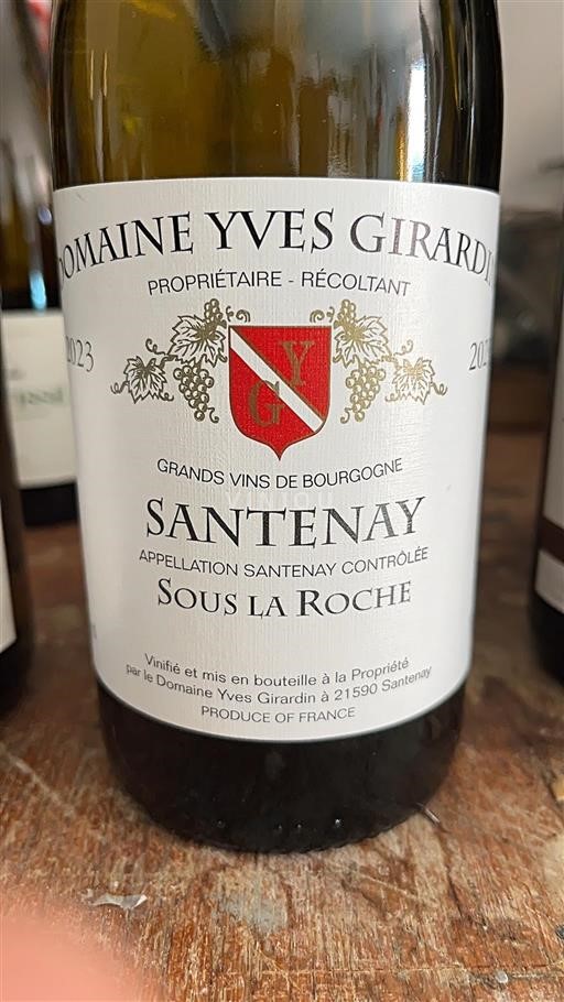 Borgogna Santenay Domaine Yves Girardin Sous La Roche 2023