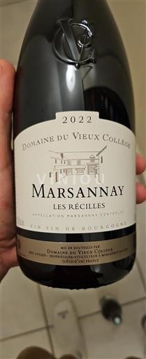 Burgundsko Marsannay Domaine Vieux Collège Les Récilles 2022