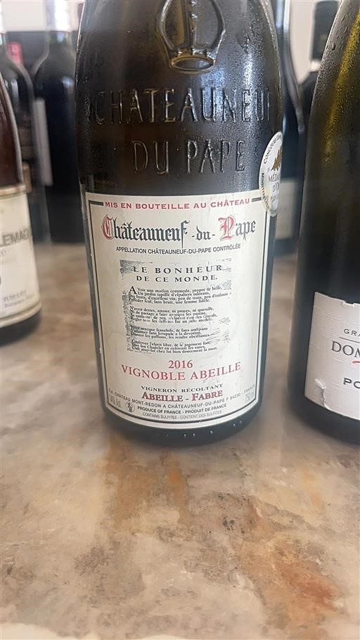 Rhônen laakso Châteauneuf-du-Pape Vignoble Abeille 2016