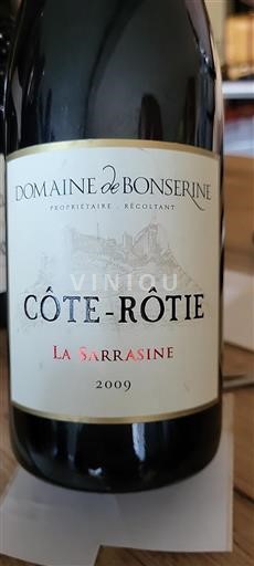 Rhône Valley Côte-Rôtie Domaine de Bonserine La Sarrasine 2009