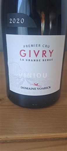 Borgogna Givry Premier Cru Domaine Voarick La Grande Berge 2020