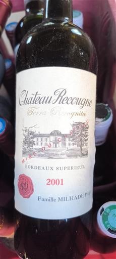 Burdeos Bordeaux superior Château Recougne Terra Recognita 2001