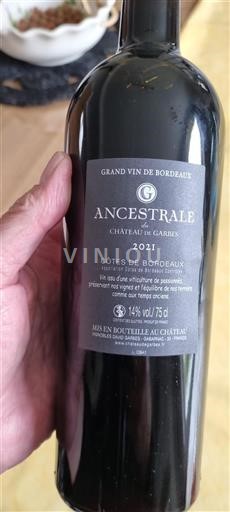Bordeaux Côtes-de-Bordeaux Château Garbes Ancestrale 2021