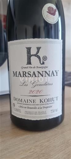 Burgundsko Marsannay Domaine Kohut Les Genelières 2020