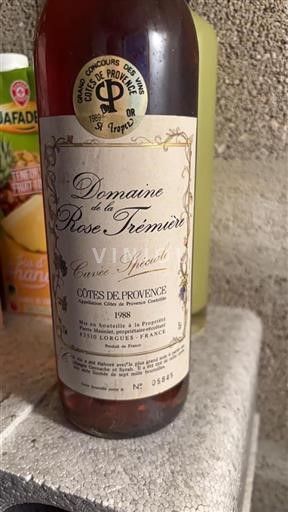 Provansa Côtes-de-Provence Domaine La Rose Trémière Spéciale 1988