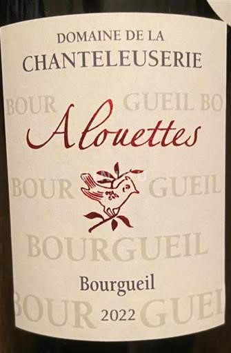Loiredalen Bourgueil Domaine de la Chanteleuserie Alouettes 2022