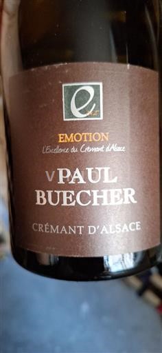 Vin Effervescent Blanc brut EMOTION PAUL BUECHER Non millésimé France Alsace Crémant-d'alsace AOC