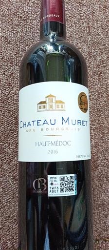 Bordeaux Haut-Médoc Cru Bourgeois Château Muret 2016