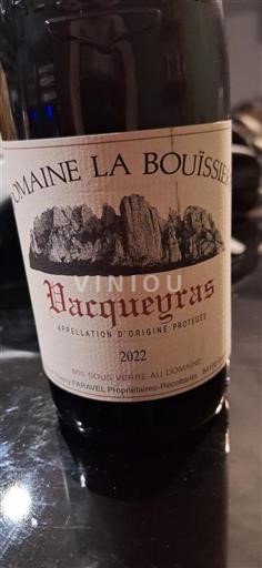Rhône-dalen Vacqueyras Domaine La Bouïssière 2022