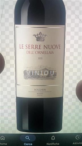 Toscane Bolgheri Ornellaia Le Serre Nuove 2021