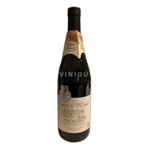 Rhônen laakso Côtes-du-rhône-villages Domaine du Mistral Plan de Dieu 2021