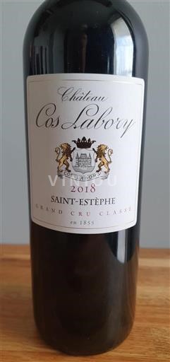 Bordeaux Saint-Estèphe Château Cos Labory 2018
