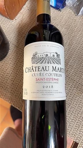 Bordeaux Saint-Estèphe Château Martin Coutelin 2018