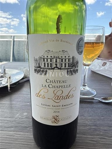 Bordeaux Lussac-Saint-Émilion Château La Chapelle des Landes 2014