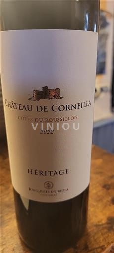 Roussillon Côtes-du-roussillon Château de Corneilla Héritage 2022