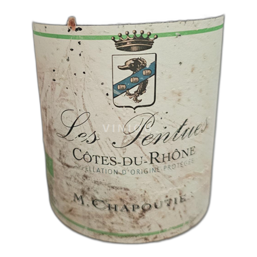 Vin Rouge sec Les pentues M. Chapoutier 2019 France Vallée du Rhône Côtes-du-rhône