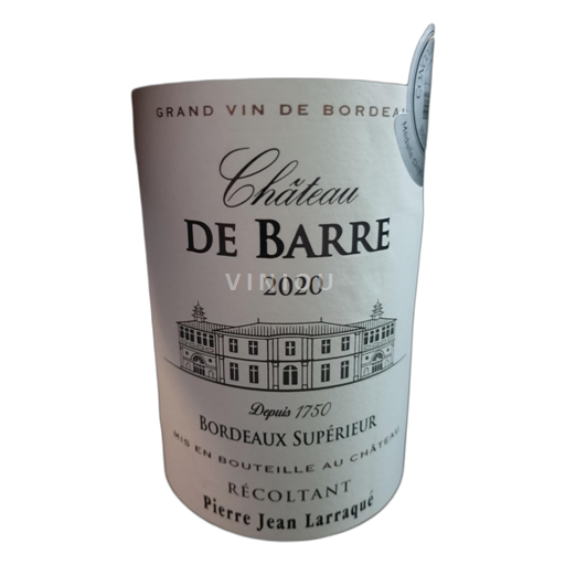 Bordeaux Bordeaux Supérieur Château de Barre 2020