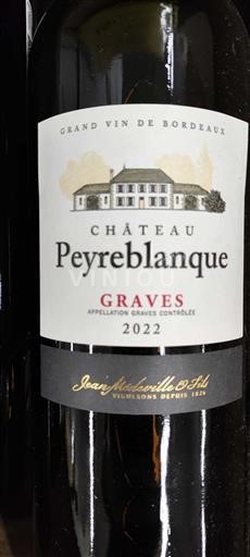 Bordeaux Graves Château Peyreblanque 2022