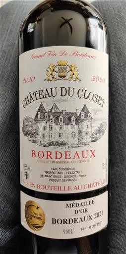 Bordeaux Château du Closot 2020