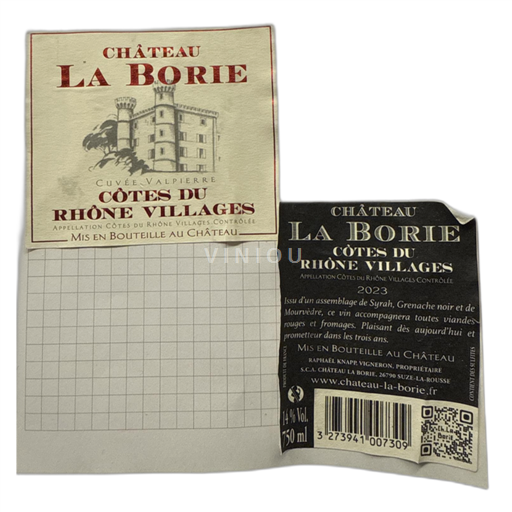 Údolí Rhôny Côtes-du-Rhône-villages Château La Borie Valpierre 2023