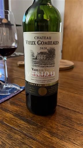 Bordeaux Côtes de Bourg Château Vieux Gombeauds Vieilles Vignes 2020