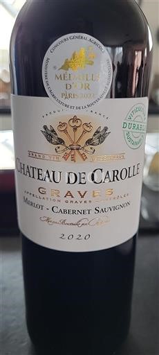Bordeaux Graves Château de Carolle Merlot - Cabernet Sauvignon 2020