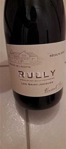Burgundi Rully Domaine de l'Ecette Les Saint-Jacques 2022