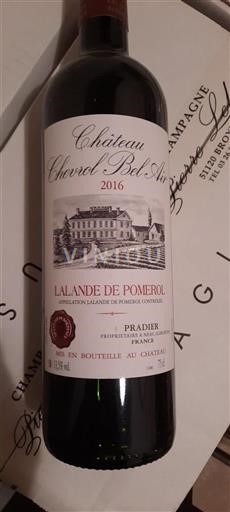 Bordeaux Lalande-de-pomerol Château Chevrol Bel Air 2016