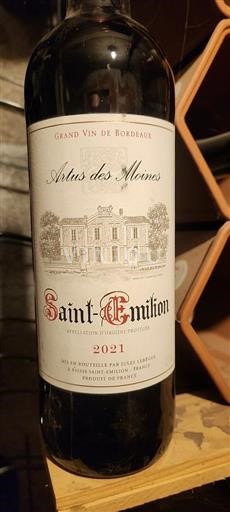 Bordeaux Saint-Émilion Artus des Moines 2021