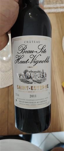 Bordeaux Saint-Estèphe Château Beau-Site Haut-Vignoble 2011