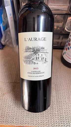 Burdeos Castillon-costas-de-burdeos L'Aurage 2015