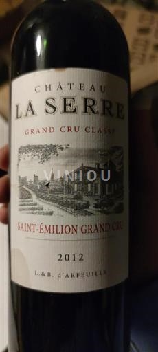 Bordeaux Saint-Émilion Grand Cru Château La Serre 2012