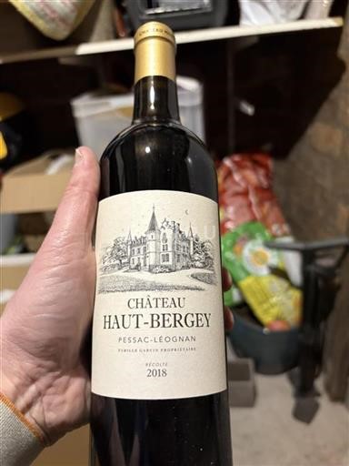 Bordeaux Pessac-Léognan Château Haut-Bergey 2018
